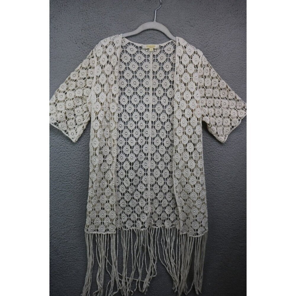 Rebellion Again Crochet Fringed Topper-XS-Cottagecore-Boho-Beachy-Cover-Up